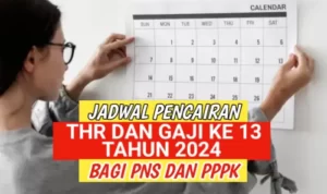 Ilustrasi jadwal pencairan THR dan Gaji ke-13