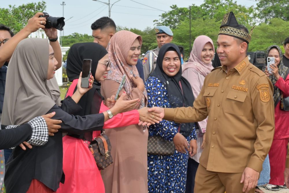 Gubernur Riau (Gubri) Abdul Wahid ketika kunjungan kerja di Rokan Hilir